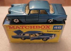 Matchbox Superfast Lesney #46 Blue Mercedes 300 SE Coupe with Box - Bild 1 von 6