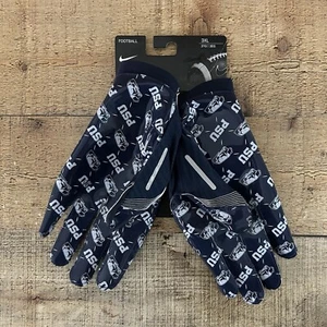 Nike Penn State Nittany Lions Football Gloves Mens 3XL Vapor Knit NCAA Blue NEW - Picture 1 of 8