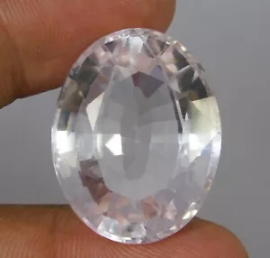 Certified 65.85 Ct Natural Ceylon White Sapphire Oval Cut AAA+ Loose Gemstone - Picture 1 of 6