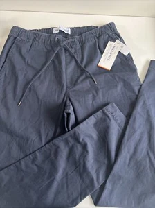 Old Navy Pants Mens S Pull On Relaxed Slim Leg Chino Pant Built In Flex New Navy - Picture 1 of 12