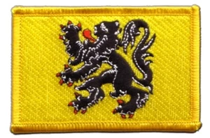 Belgien Flandern Aufnäher Flaggen Fahnen Patch Aufbügler 8x6cm - Bild 1 von 1