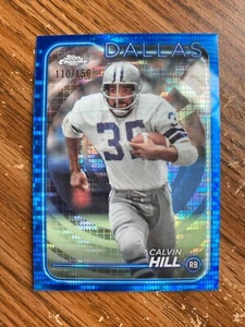 2024 Topps Chrome Calvin Hill Blue Pulsar Refractor /150 Cowboys - Picture 1 of 1