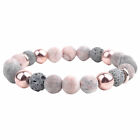 Natural Volcanic Stone White Yoga Bead Bracelet for Men and Wrist Accessory