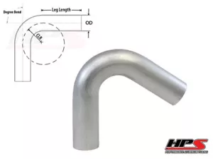 HPS 1.5 "38mm OD 120 grados Bend 6061 Tubo de codo de aluminio Calibre 16 2 " CLR - Imagen 1 de 1