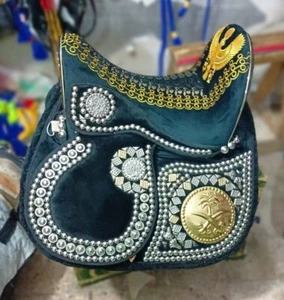 NEW EGYPTIAN TRADITIONAL HANDMADE DECORATED EMBROIDERED ARABIAN SADDLE FULL SET! - Picture 1 of 11