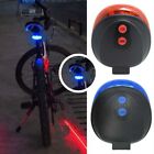Bicycle Accessories Safety Warning Red Beam Light 5 LED 2 Laser Bike Tail Lamp