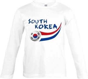 Supportershop Kids Shirt South Korea Long Sleeve Shirt Fanshirt, White, 6 years - Picture 1 of 1