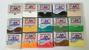 New Eberhard Faber FIMO Soft & Classics Polymer Clay Lot of 15 Bars 2 oz Each