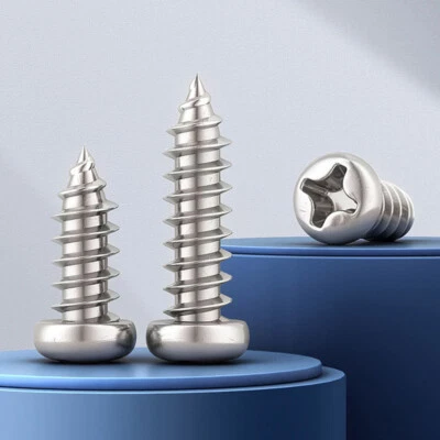 M1 - M4 Vis à Tête Cylindrique Phillips Autotaraudeuses en Acier Travail du Bois - Photo 1/4