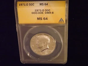 1971-D 50C DDO ANACS MS 64 - Picture 1 of 2