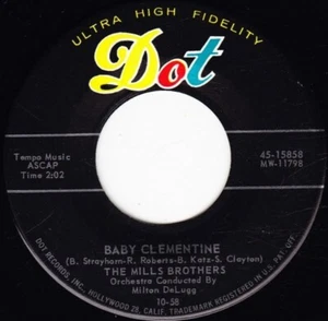 The Mills Brothers Yellow Bird Baby Clementine 7" vinyl EP Jazz VocalPops 1958 - Picture 1 of 2