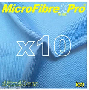 10 x LARGE PROFESSIONAL WINDOW GLASS MICROFIBRE CLEANING POLISH SCRIM CLOTHS - Picture 1 of 1