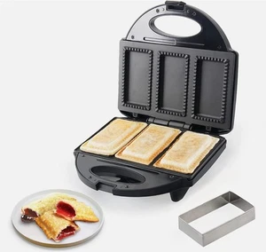 Electric Mini Pocket Pie Maker Machine with Crust Cutter, Pocket Pie Iron Press - Picture 1 of 5