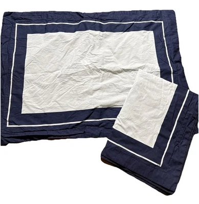 KATE SPADE New York 2 Shams Padrão MARINHO/BRANCO Quadros CONJUNTO DE 2 - Imagem 1 de 4