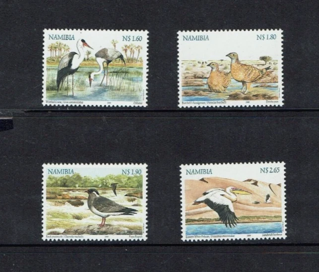 Namibia: 1999 aves humedales, juego MNH Foto 1 de 1