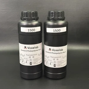 Voxelab 3D Printer Resin Lot of 2 - Standard Photopolymer Transparent 500g each - Picture 1 of 8