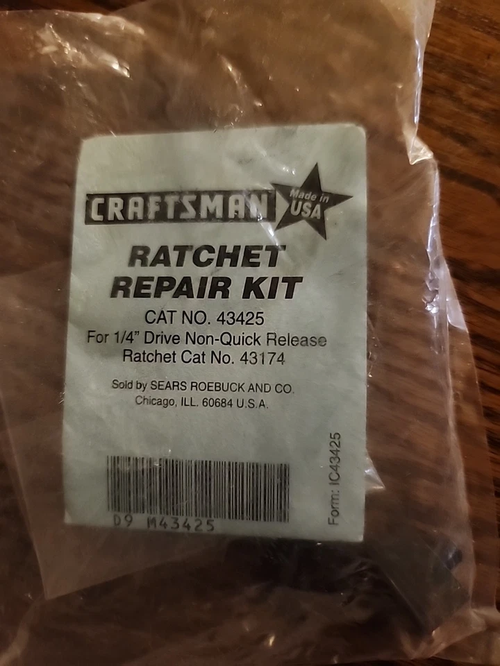 Craftsman Ratchet Repair Kit USA 1/4" 43425 Non Quick Release 43174