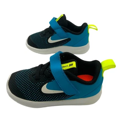 Nike Downshifter 9 TDV Black White Laser Blue Shoes US Toddler Size 6C - Image 1 of 4