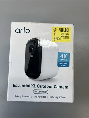 Arlo Essential XL FHD Outdoor Camera 2nd Generation VMC2052-1WMNAS WIRELESS New - Image 1 of 2
