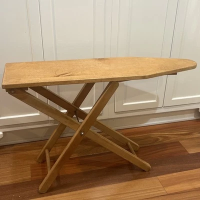Vintage Folding Wood Ironing Board Display Table Farmhouse Decor child shabby NY - Image 1 of 4
