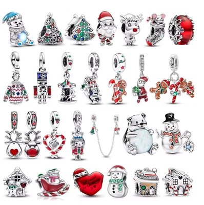 925 Silber Charms Armband Geschenk Damen Winter Weihnachten Schnee Engel Frau - Bild 1 von 4