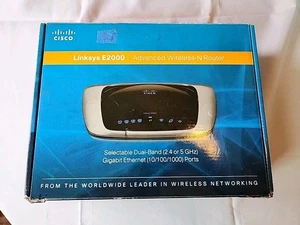 Cisco Linksys E2000 Advanced Wireless-N Router Duel-Band 2.4 or 5 GHz Complete - Picture 1 of 7
