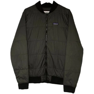 Patagonia Jacket Mens Medium Zemer Bomber Thermolite Water Repellent Gray 27871 - Picture 1 of 9
