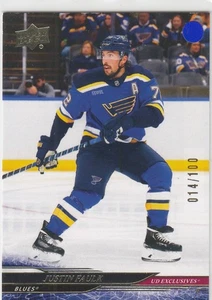 JUSTIN FAULK - 24/25 UPPER DECK UD EXCLUSIVES #014/100 - Picture 1 of 1