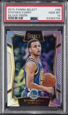 2015 PANINI SELECT SILVER PRIZM #99 STEPHEN CURRY PSA 10 - Image 1 of 2