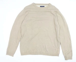 Austin Reed Men's Beige Cotton Pullover Jumper M - Picture 1 of 12
