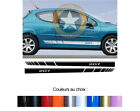 2 X Bandes Racing Deco Mode Pour Peugeot 207 Autocollant Sticker Bd573-45*