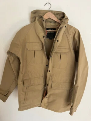  铁心雨衣中号 IHJ-80-BEI - 棉混合山地派克大衣 - 米色  — 第 1/4 张图片