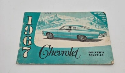 1st EDITION 1967 Original Chevrolet Impala  Owners Manual  AUG 1966 - Image 1 of 4