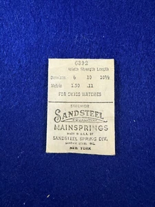 Vintage NOS Sandsteel Mainspring #6392 for Swiss Watches - 1 Mainspring - Bild 1 von 5