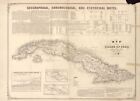 18" x 24" 1855 Map Of The Island Of Cuba Compiled From Reliable Spanish Autho