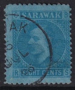 SARAWAK - Sg6 - 8c azul - usado fino - Imagen 1 de 2
