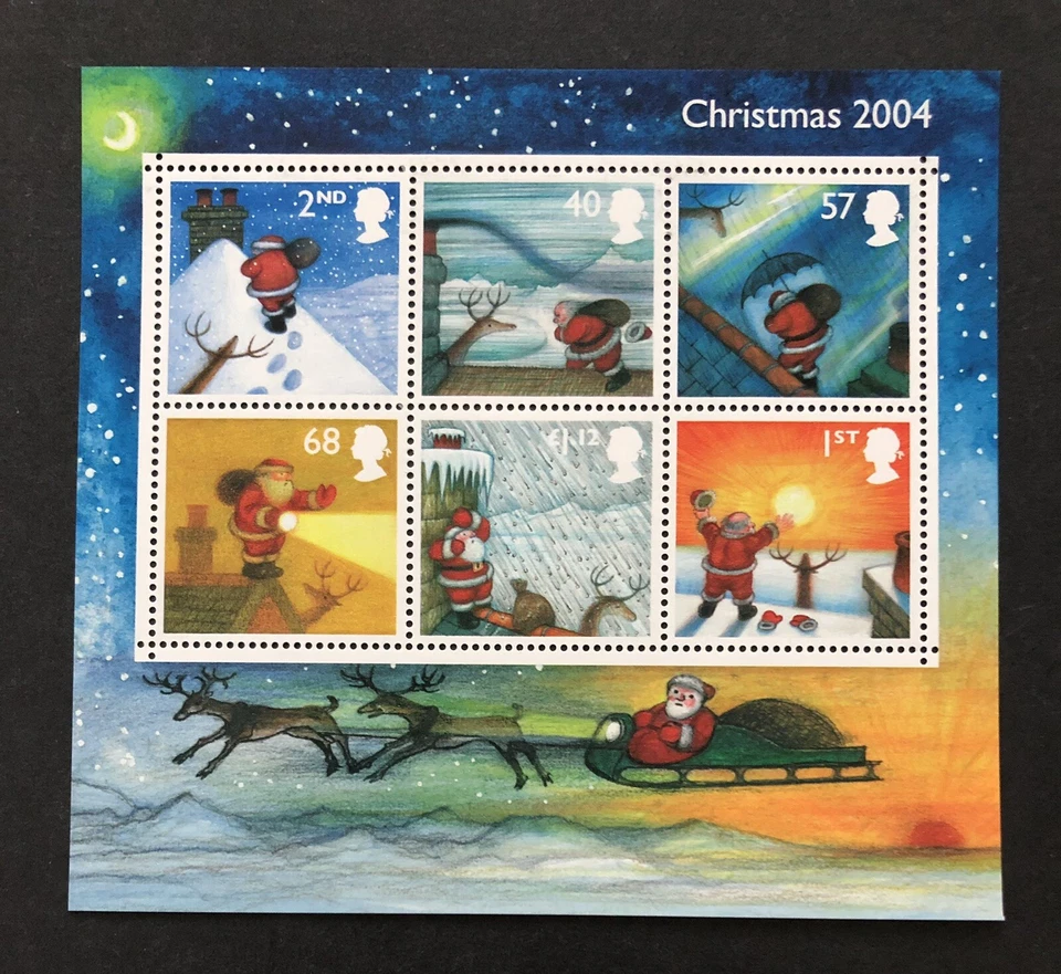 Hoja de mini estampillas en miniatura de Navidad GB 2004 MNH MS2501 estampillas como nuevas Foto 1 de 1