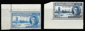 KING GEORGE VIth VICTORY STAMPS. SEYCHELLES SG150-151. UNMOUNTED MINT. - Picture 1 of 1