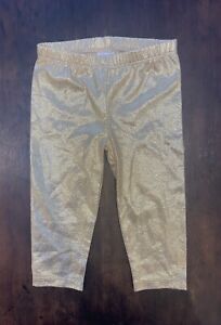 Healthtex Baby Girls Solid Shiny Gold Cotton Polyester Blend Pants Gold 12 M