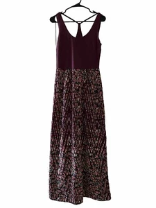 Love Fire Dress Burgundy Floral Womens Size Medium - Picture 1 of 3
