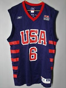 Usa National Team 2004 Basketball Jersey Shirt Reebok #6 Tracy Mcgrady T-Mac Siz