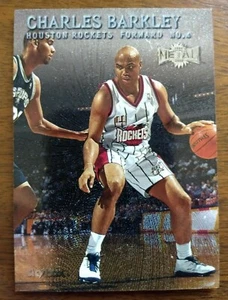 CHARLES BARKLEY, 1999-00 SKYBOX METAL #17 w/ TIM DUNCAN - Picture 1 of 3