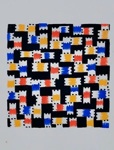 Atelier TESTEMALE - Pintura Original - Gouache - Proyecto De Tela 284 - Imagen 1 de 3