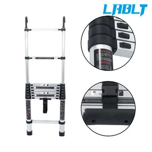 LABLT Telescoping Ladder with Hooks Non-Slip Aluminum Telescopic Ladder 8.5 FT - Picture 1 of 16