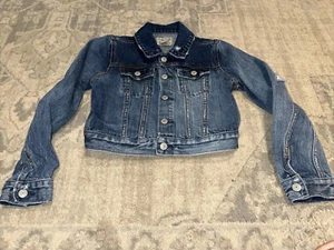 Polo ralph LAUREN GIRLS BOYS Sz 6X JEAN JACKET Denim Trucker Jacket Distressed - Picture 1 of 6