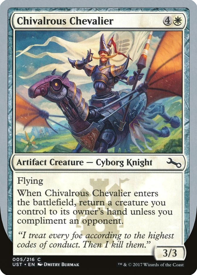 Magic the Gathering (mtg): UST: Chivalrous Chevalier  (x 4) - Image 1 of 1