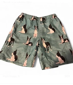 Kids XL Boston Terrier Swim Trunks - Picture 1 of 3