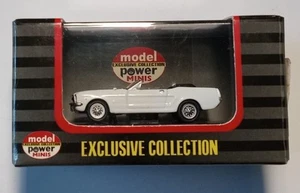 Model Power Minis #19245 1964 1/2 Ford Mustang Convertible White Red Interior HO - Picture 1 of 5