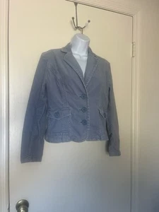 Ladies ROUTE 66 Lt Blue Collared Button Down Jacket W/pockets  Sz Small - Picture 1 of 4
