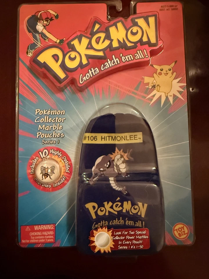 Pokemon Coleccionista Bolsas de Mármol #106 Hitmonlee Serie 1ª EDICIÓN SELLADO NUEVO Foto 1 de 3